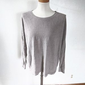 L) Barefoot Dreams Pullover Dolman Sleeve Sweater